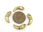 8 Elephant shape small size brass gold tone charms 18 mm x 7 mm - CM095