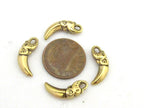 8 Elephant shape small size brass gold tone charms 18 mm x 7 mm - CM095
