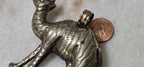 1 Pendant - Large Tibetan silver repousse carving Camel pendant from Nepal - PM346J
