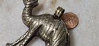 1 Pendant - Large Tibetan silver repousse carving Camel pendant from Nepal - PM346J