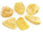 2 BEADS - Large Raw natural rough columbian copal amber beads - GM335