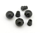 3 Guru Bead sets - 3 hole black agate gemstone Guru column Bead set 10 mm size - GB013