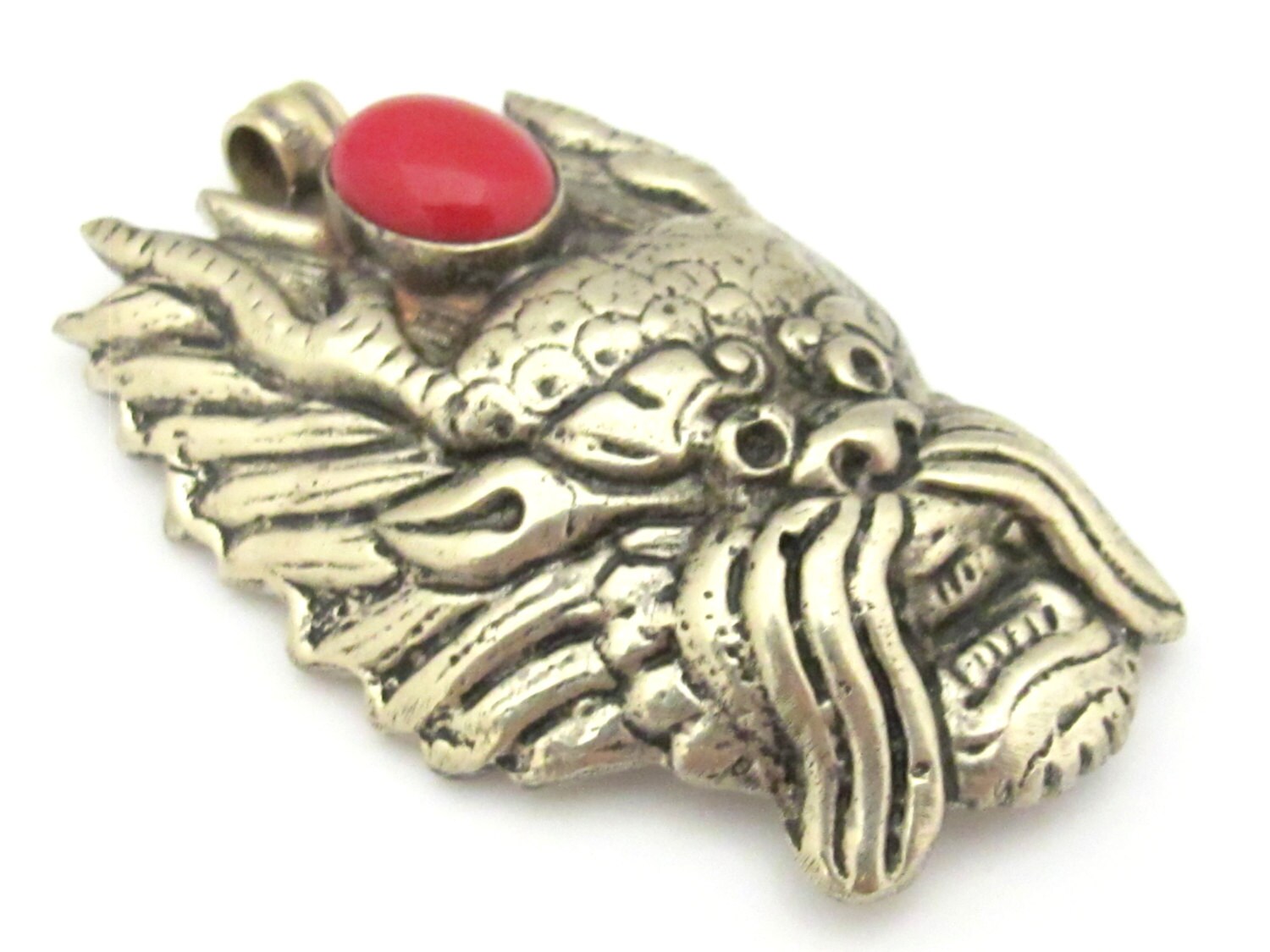 Large Tibetan mahakala protector pendant - PM313D