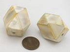 1 Bead - Large size mother of pearl shell mosaic inlay bead - BD690B
