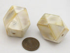 1 Bead - Large size mother of pearl shell mosaic inlay bead - BD690B