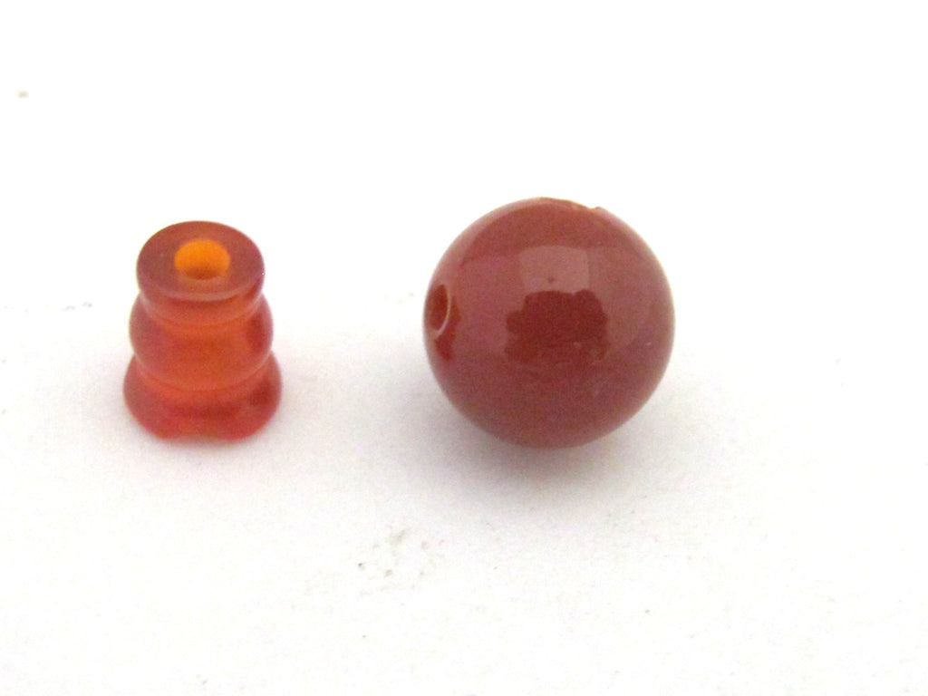 1 Guru Bead set - 3 hole agate gemstone Guru column Bead set 10 mm size - GB020A