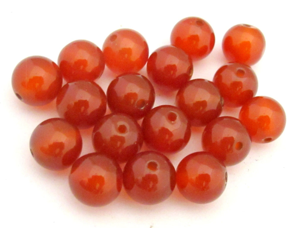 5 BEADS - Round Agate gemstone beads 10 mm size - GB020B