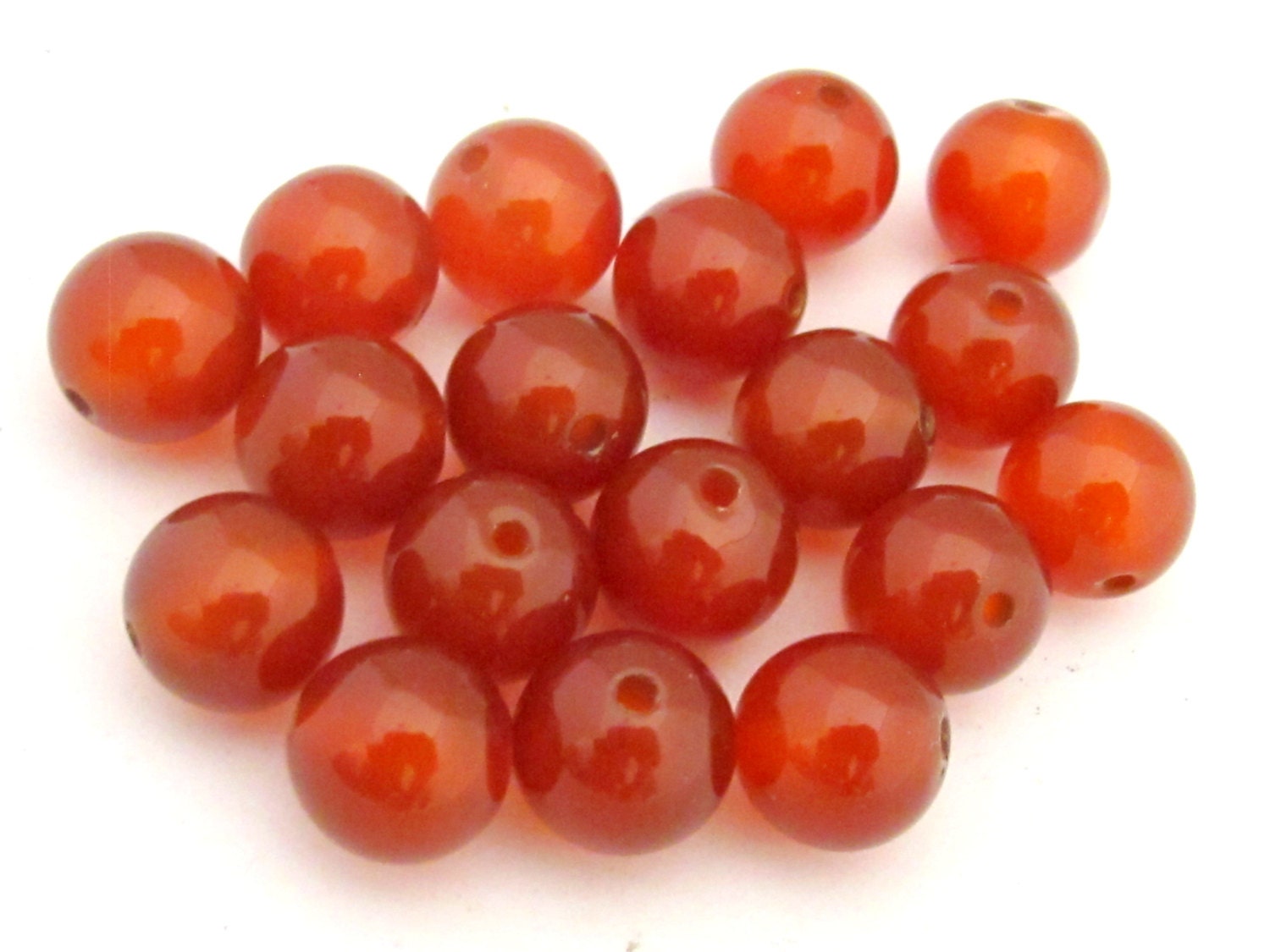 5 BEADS - Round Agate gemstone beads 10 mm size - GB020B