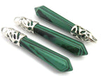1 Pendant - Beautiful malachite hexagon cut bullet pendant - PM329D