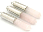 1 Pendant - Pink rose Quartz gemstone bullet pendant - PM334A