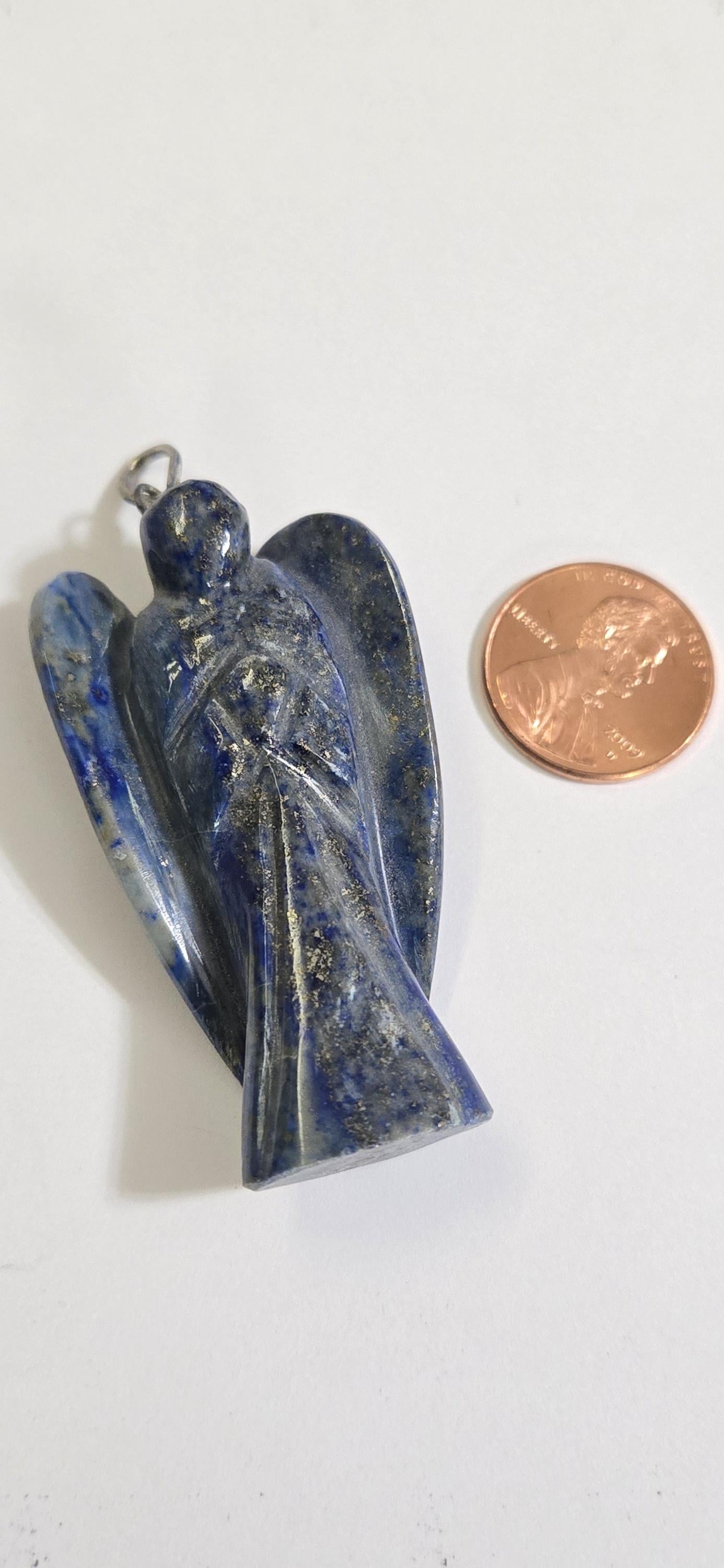 1 pendant - Blue Lapis Lazuli gemtAngel Pendant | Gemstone Angel Charm Spiritual Jewelry PM224C