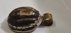 1 Pendant - Unique Nepalese carved grooved carnelian agate gemstone tibetan pendant with floral carving reverse side - PM456G