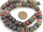 1 Full Strand - Faceted abacus fire agate colorful gemstone beads 15 inches strand - 10mm - GM361