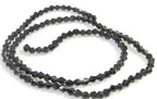 1 Full strand - 16 inches Faceted bicone AB black glass crystal beads 4 mm size - AB030