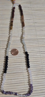 108 beads - chakra mala beads agate quartz amethyst mix gemstone beads mala making supplies - 6 mm from Nepal - ML085K