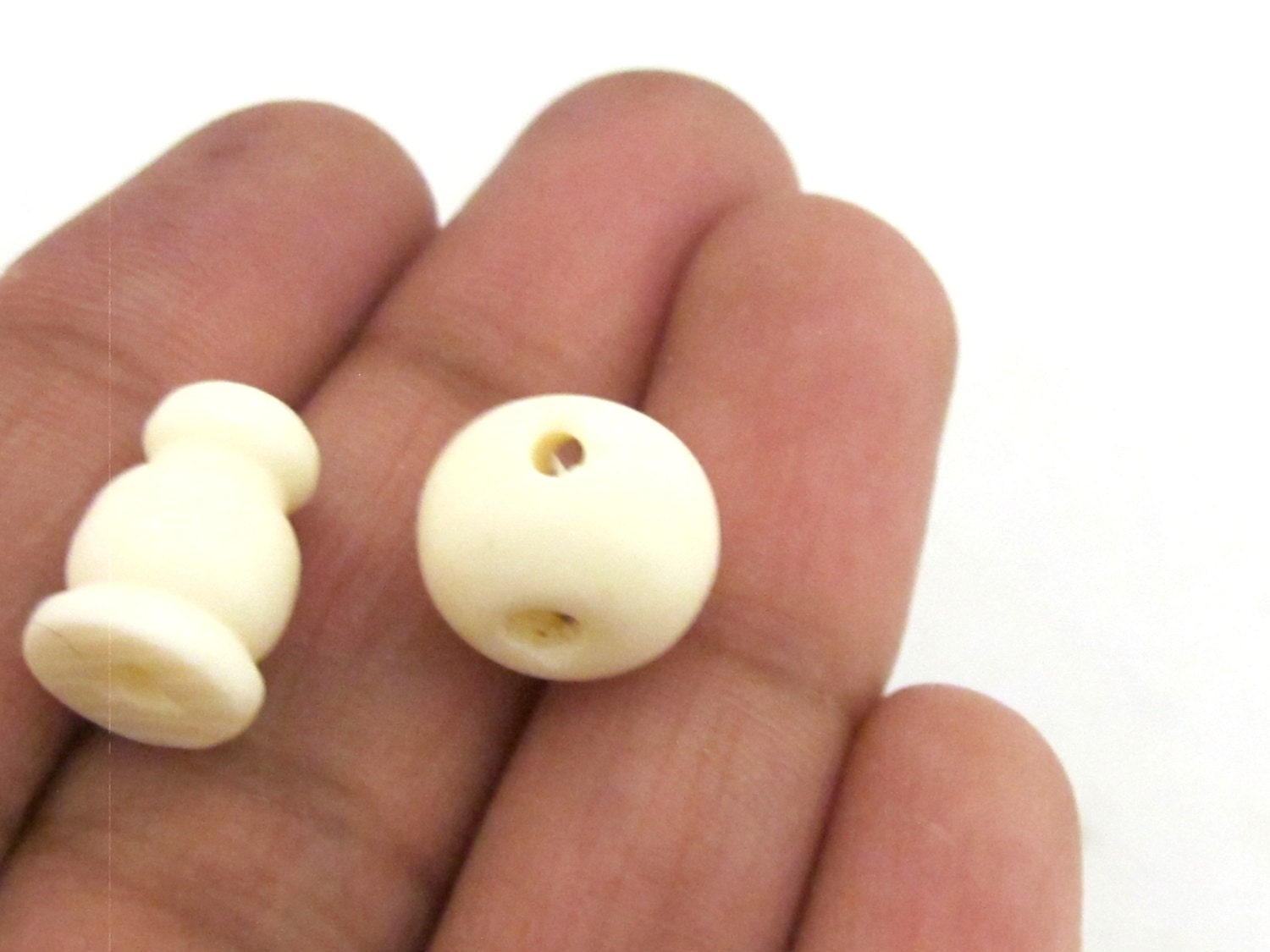1 set - 3 hole guru Bone bead and column bead - NB133B