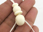 1 set - 3 hole guru Bone bead and column bead - NB133B
