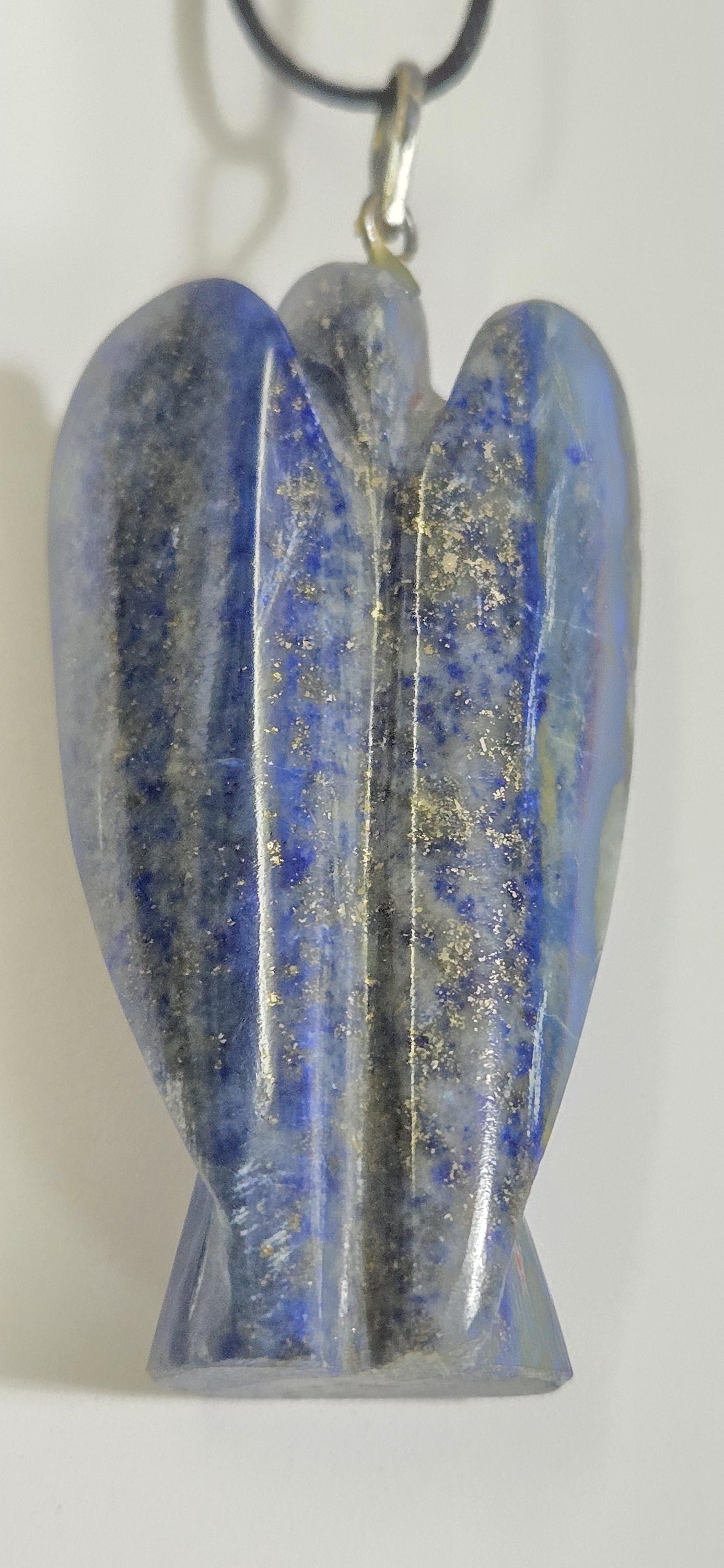 1 pendant - Blue Lapis Lazuli gemtAngel Pendant | Gemstone Angel Charm Spiritual Jewelry PM224C