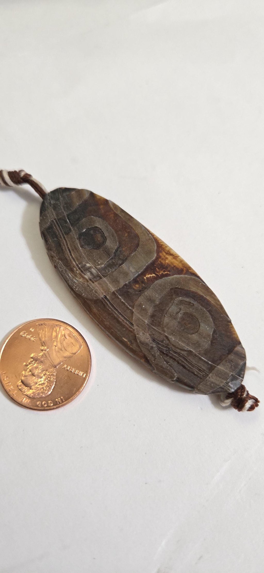 Large size etched agate bead - Tibetan agate bead - GM174