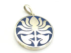 Tibetan silver Lotus flower symbol pendant - PM360C