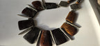 Beads set - Tribal design brown color recycled cattle bone beads and metal alloy beads pendant making kit necklace making supplies - MG020H