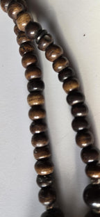 Beads set - Tribal design brown color recycled cattle bone beads and metal alloy beads pendant making kit necklace making supplies - MG020H