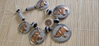 Ethnic copper color and silver color elephant disc beads necklace making supplies - MG0020K
