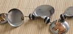 Ethnic copper color and silver color elephant disc beads necklace making supplies - MG0020K