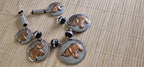 Ethnic copper color and silver color elephant disc beads necklace making supplies - MG0020K