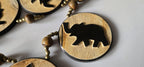 OOAK - Tibetan recycled cattle bone beads pendants elephant design necklace making supplies - MG0020M