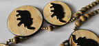 OOAK - Tibetan recycled cattle bone beads pendants elephant design necklace making supplies - MG0020M