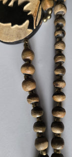 OOAK - Tibetan recycled cattle bone beads pendants elephant design necklace making supplies - MG0020M