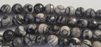 Picasso Jasper Beads 8mm Round Gemstone Strand 15 Inches Black White Spiderweb Stone Jewelry beads GM413L