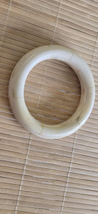 Vintage Recycled cattle Bone Bangle cream color – Handmade Nepal Jewelry, Natural Rustic bangles- MG021H