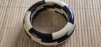 Vintage heavy solid Recycled cattle Bone Bangle cream brown color – Handmade Nepal Jewelry, Natural Rustic bangles- MG021J