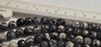 Picasso Jasper Beads 8mm Round Gemstone Strand 15 Inches Black White Spiderweb Stone Jewelry beads GM413L