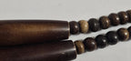 Beads set - Tribal design brown color recycled cattle bone beads brass metal alloy disc beads jewelry making supplies - MG020R