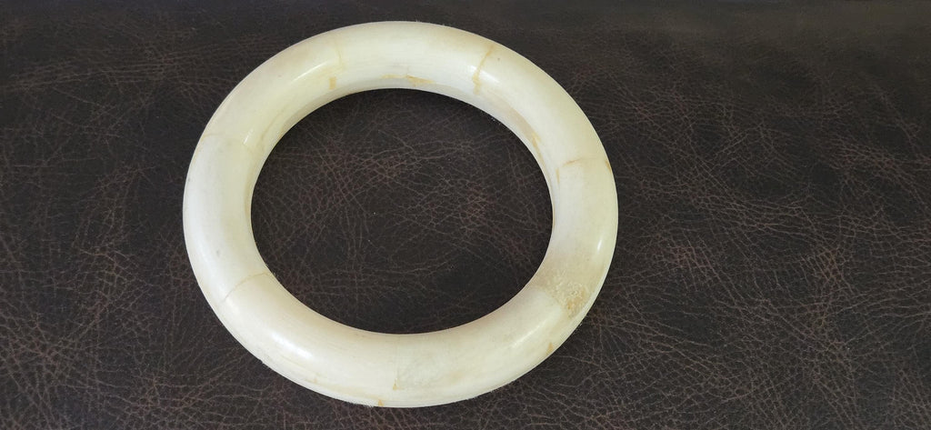 Vintage Recycled cattle Bone Bangle cream color – Handmade Nepal Jewelry, Natural Rustic bangles- MG021H