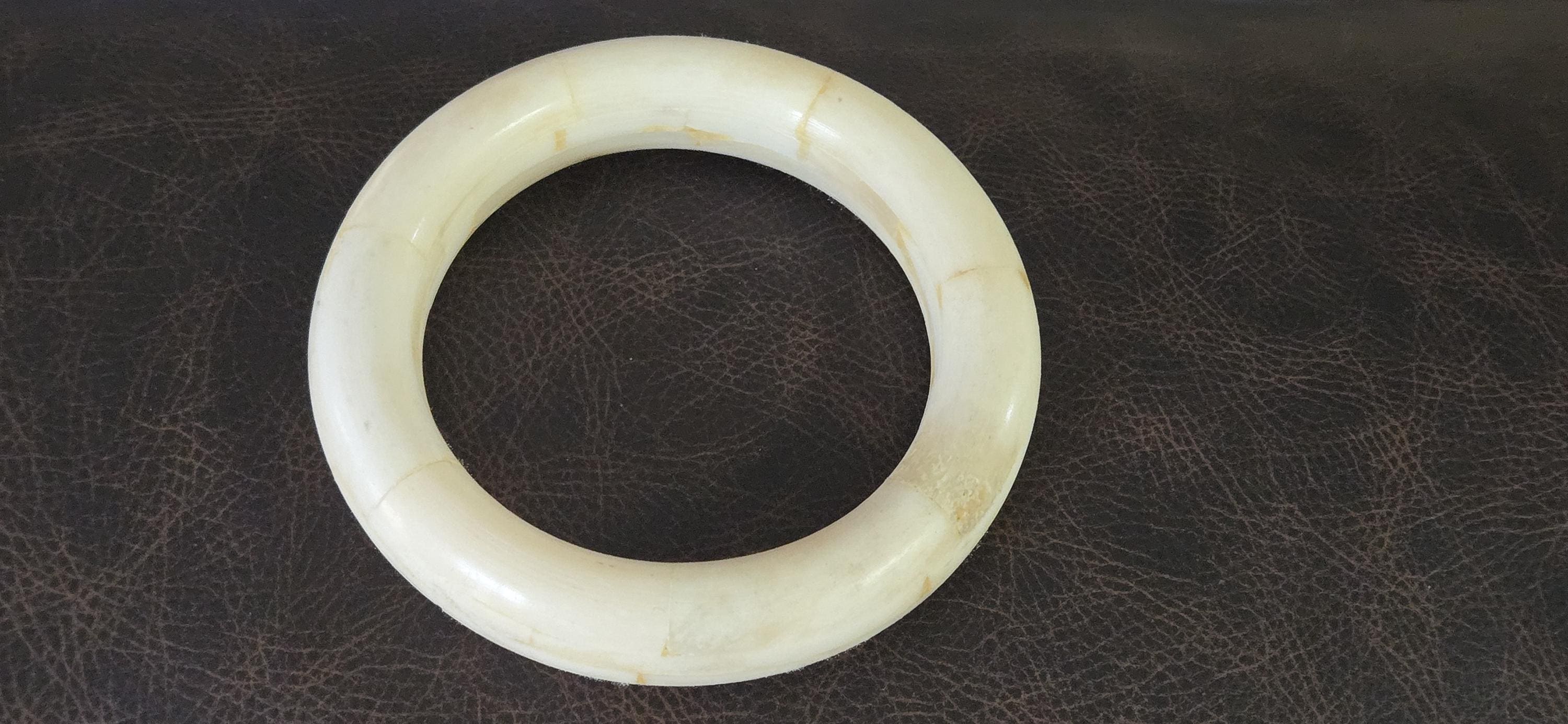 Vintage Recycled cattle Bone Bangle cream color – Handmade Nepal Jewelry, Natural Rustic bangles- MG021H