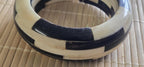 Vintage heavy solid Recycled cattle Bone Bangle cream brown color – Handmade Nepal Jewelry, Natural Rustic bangles- MG021J