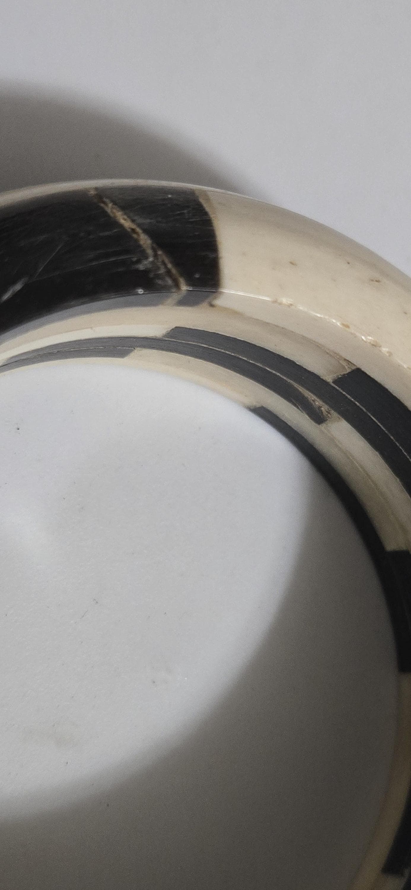 Vintage heavy solid Recycled cattle Bone Bangle cream brown color – Handmade Nepal Jewelry, Natural Rustic bangles- MG021J