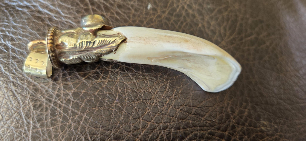 Ethnic Tibetan design buffalo tooth pendant nepal pendants - Nepalbeadshop - PB053H