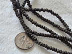 SALE - 1 Full Strand - Small size 3 mm brass tone plated cube metal beads - BD418
