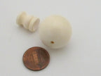 1 Guru bead set - Large 24 mm size cream color recycled cattle bone bead 3 hole prayer mala Guru bead with column bead from Nepal - GB029
