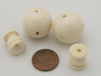1 Guru bead set - Large 24 mm size cream color recycled cattle bone bead 3 hole prayer mala Guru bead with column bead from Nepal - GB029