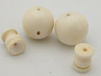 1 Guru bead set - Large 24 mm size cream color recycled cattle bone bead 3 hole prayer mala Guru bead with column bead from Nepal - GB029