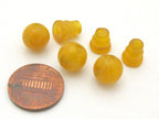 3 sets - Guru Bead set - 3 hole Yellow onyx gemstone Guru column Bead set 10 mm size - GB030s