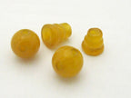 3 sets - Guru Bead set - 3 hole Yellow onyx gemstone Guru column Bead set 10 mm size - GB030s
