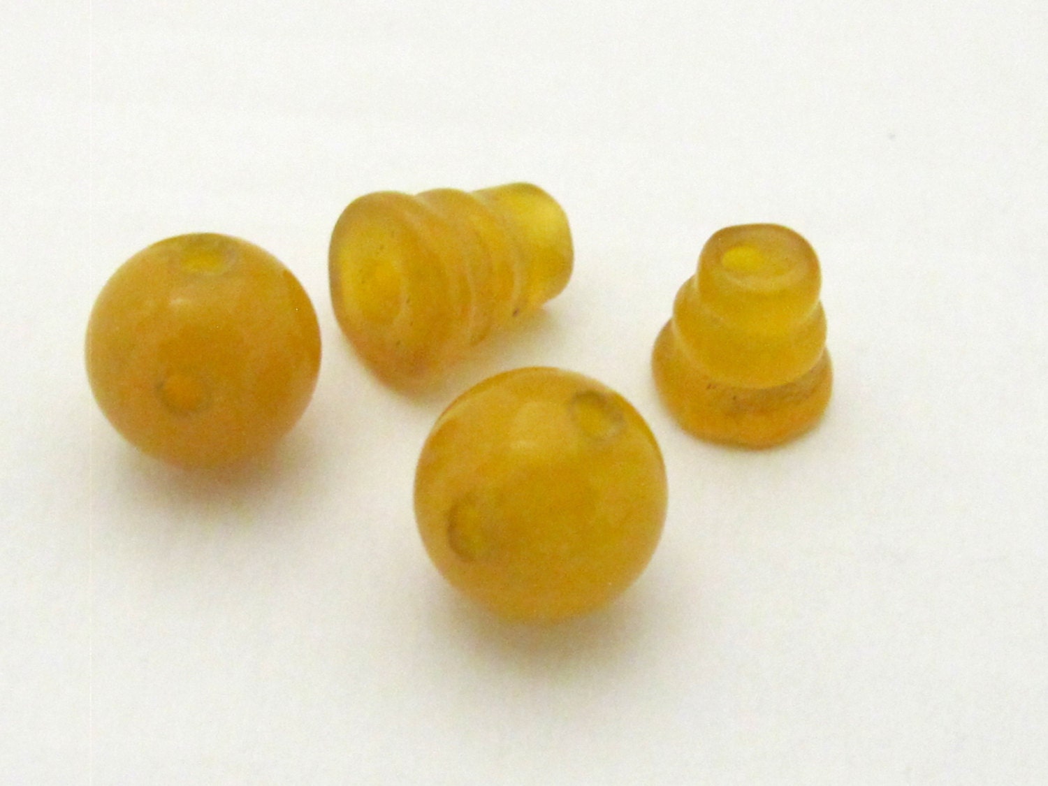 3 sets - Guru Bead set - 3 hole Yellow onyx gemstone Guru column Bead set 10 mm size - GB030s