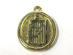 1 Pendant - Buddhist kalachakra mantra brass pendant from Nepal - CP097
